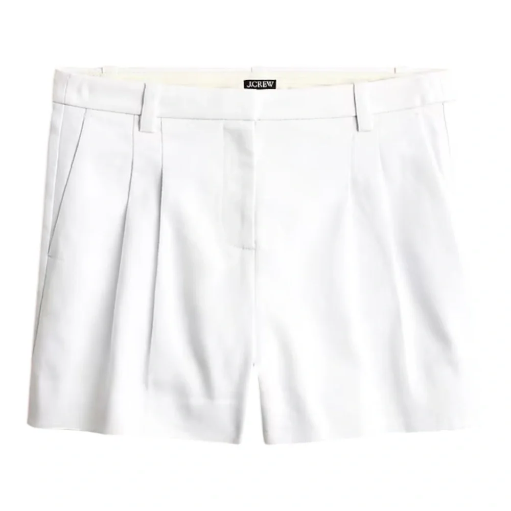 J Crew White Lucia Short in Stretch Linen Blend Womens Size 12